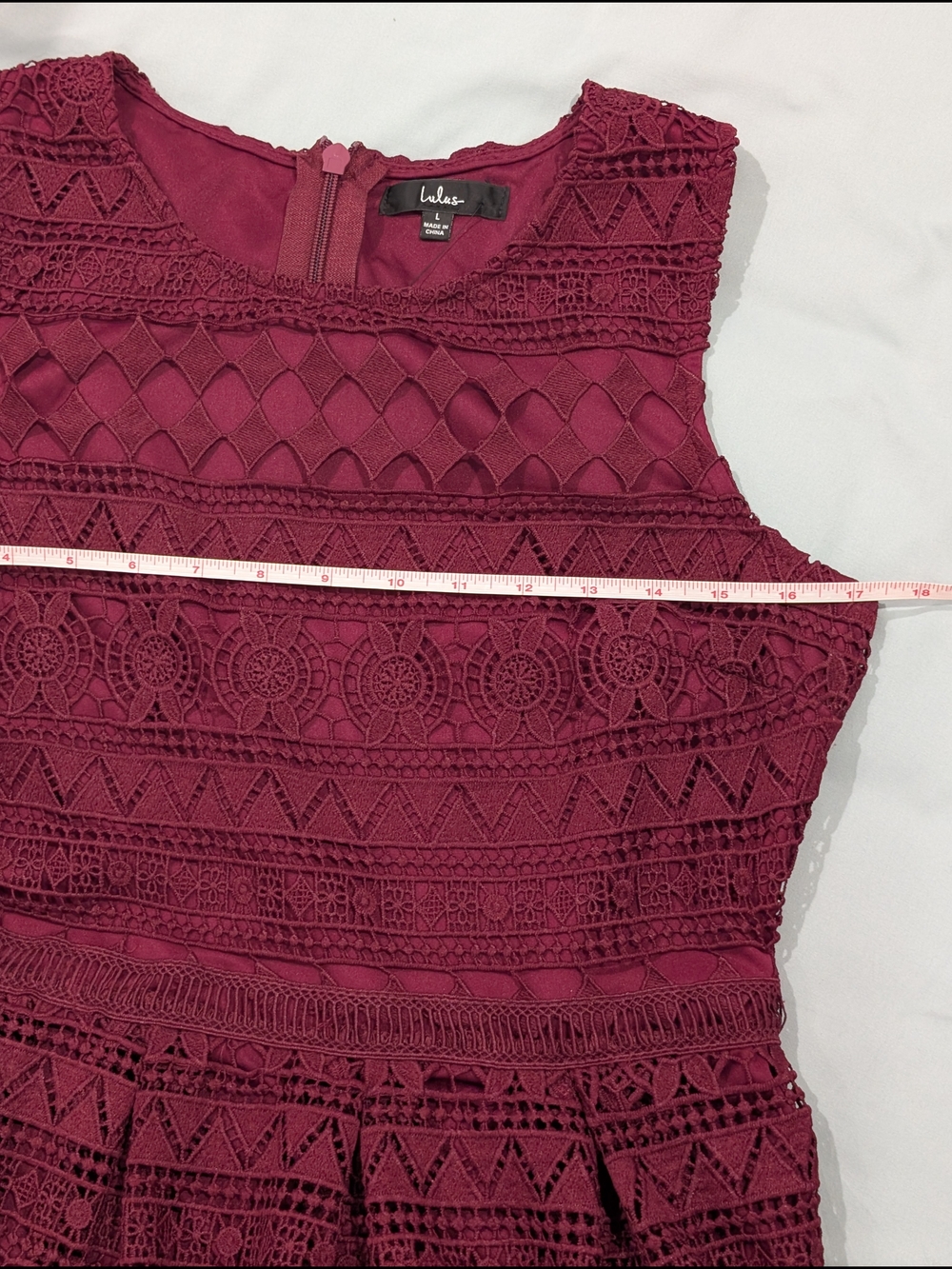 Lulu's Madly In Love Sleeveless Burgundy Lace Fit & Flare Dress - Picture 4 of 10